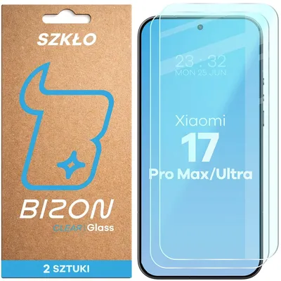 Produktbild von 2x Gehärtetes Glas für Xiaomi 17 Ultra / 17 Pro Max, Bizon Glass Clear Duo