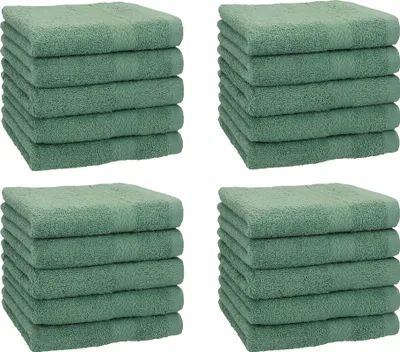 Produktbild von Betz 20 Stück Seiftücher 30x30 cm PREMIUM 100% Baumwolle Set  Farbe: tannengrün