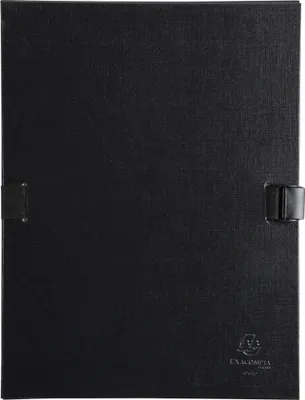 Produktbild von Exacompta 10x Präsentationsmappe dehnbar Rücken N'CLIP - Schwarz - 21501E
