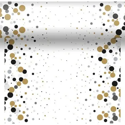 Produktbild von Duni Tischläufer Bubbles black 40 x 480 cm