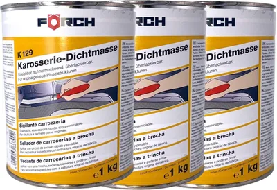 Produktbild von 3x FÖRCH Karosserie-Dichtmasse K129 schnelltrockend streichbar überlackierbar 1kg