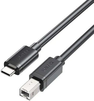 Produktbild von UNITEK USB-C to USB-B 3M, 3 m, USB C, USB B, USB 2.0, 0,48 Gbit/s, Schwarz