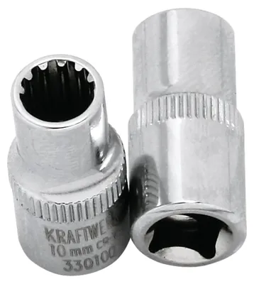 Produktbild von KRAFTWERK 330100, Buchse, 1/2", Metrisch/imperial, 2 Kopf/Köpfe, 10 mm, 3/8"