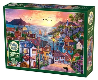 Produktbild von Cobble Hill Coastal Town at Sunset, 1000 Stück(e)