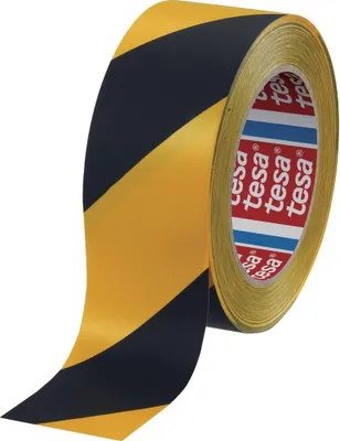 Produktbild von Tesa Bodenmarkierband 66m x 50mm Prem.Prof.sw/gelb 04169