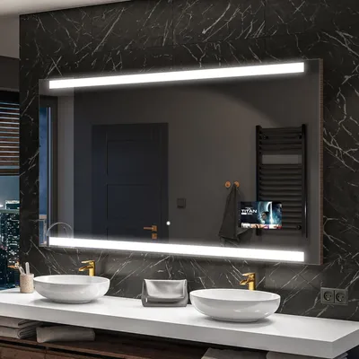 Obrázok produktu pre Artforma kúpeľňové zrkadlo SMART 200x70 cm - s LED osvetlením - LED farba studená biela 7000K - zákazková výroba - Osvetlené nástenné zrkadlo Osvetlené kúpeľňové zrkadlo | vypínač svetla: dotykový |SLED047