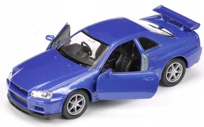 Produktbild von Welly Nissan Skyline GT-R Metall-Modellauto Blau