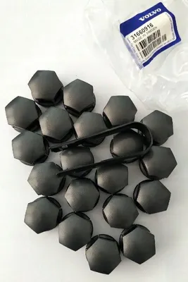 Obrázek produktu pro Krytky šroubů ráfků VOLVO černé kpl OE