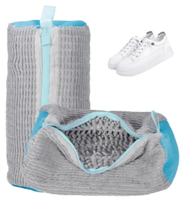 Schuhwaschbeutel 2er-Pack, 360° Reinigung, Reißverschluss, wiederverwendbar