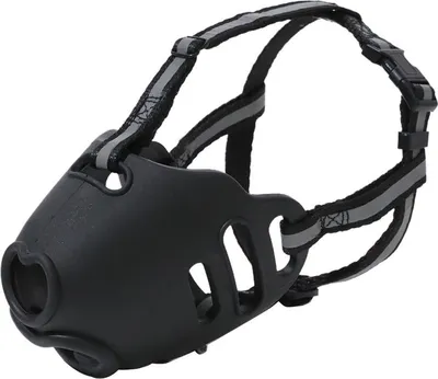 Obrázok produktu pre INF Žltý náhubok pre psov z TPE, veľkosť L, 18x5x5 cm, pre psov do 25 kg čierna S