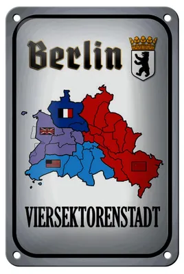 Produktbild von Blechschild Spruch 12x18cm Berlin Viersektorenstadt