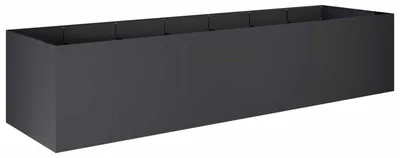 Obrázek produktu pro vidaXL Zahradní květináč, černý, 280 x 80 x 60 cm, ocel s válcováním za studena