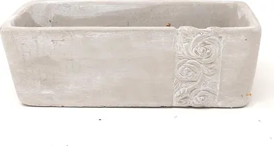 Produktbild von Jardiniere Rosen 24x10x8,5cm grau aus Keramik CreaFlor Home