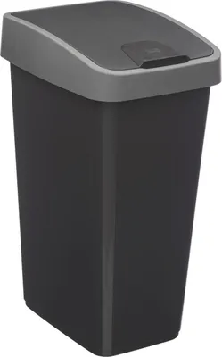 Immagine prodotto di 5 five simply smart - Cestino per rifiuti a 2 aperture in plastica 25l grigio