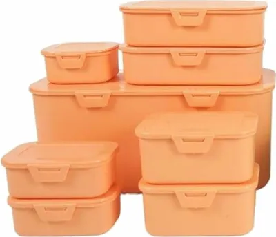 Produktbild von Aufbewahrungsboxen für frische Lebensmittel – 8-teiliges Set – Pfirsich