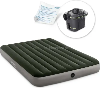 Obrázek produktu pro Intex 64779 Nafukovací matrace s elektrickou pumpou 203×152×25 cm, zelená