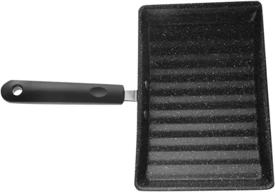 Produktbild von Langlebige japanische Tamagoyaki-Antihaftpfanne aus Eisen für Omeletts und Spiegeleier mit ergonomischem Griff zum Kochen in Innenräumen