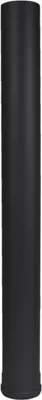 A black cylindrical extension pipe for a pellet stove.
