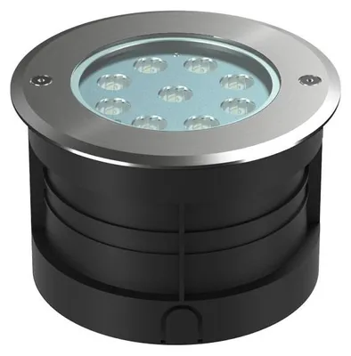 Immagine prodotto di Mini Sigma 9 Proiettore a Led da incasso a pavimento 3000K, 3W-17W, IP65, acciaio inox 304 finitura grigio spazzolato - Beneito & Faure