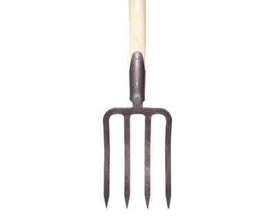 Produktbild von Krumpholz Spatengabel mit Federdülle und Bajonettzinken und Eschen-T-Stiel 280x180 mm, 4 Zinken