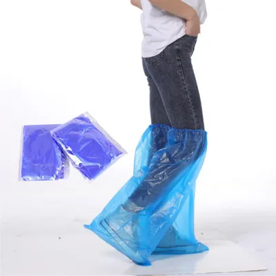 Produktbild von 8 Paar Einweg-Schuhüberzüge - Wasserdichte Regen-Schuhüberzüge für Männer und Frauen - Blaue Überschuhe - Wasserdichte rutschfeste Überzüge für den Außenbereich und Camping