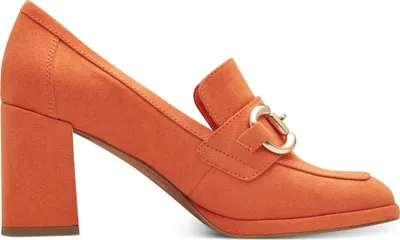 Produktbild von MARCO TOZZI Damen Pumps Zierspange Loafer Blockabsatz 2-24416-42, Größe:39 EU, Farbe:Orange