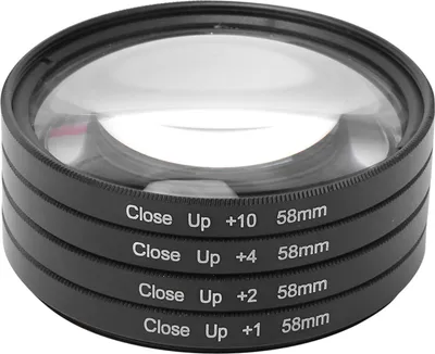 Produktbild von Optical Glass Makro Nahaufnahme +1 +2 +4 +10 Objektivfilter Kit 58 mm für Canon Nikon Sony -Kameras