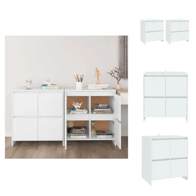 Obrázok produktu pre vidaXL Príborníky 2 ks. Biele 70x41x75 cm Materiál na báze dreva - Príborníky