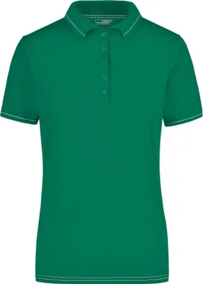 Produktbild von Hochwertiges Poloshirt mit Kontraststreifen irish-green/white, Gr. S