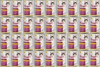 Obrázok produktu pre TROPI vlhké krmivo pre mačky s hydinou v omáčke 415 g x 36 ks TROOPI krmivo pre mačky