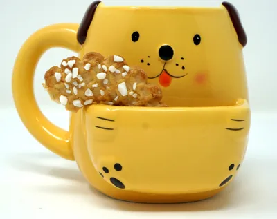 Produktbild von Hunde Tasse mit Keksfach Kaffeetasse Teetassse Teebeutelfach Kaffee Tee Becher