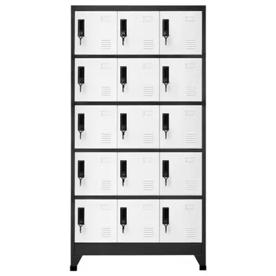 Immagine prodotto di vidaXL Armadio spogliatoio antracite e bianco 90x40x180 cm in acciaio