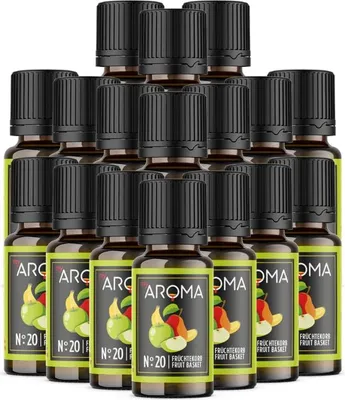 Produktbild von myAROMA Flavour Drops – Früchtekorb 17x10ml, Zuckerfrei, Kalorienfrei & Vegan, Natürliches Aroma für Küche und Drinks, Nr. 20