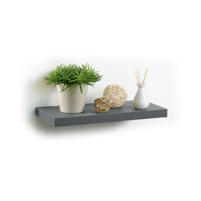 Produktbild von Graues MDF Wandregal 50 cm Länge, 22,8 cm Breite, 10 kg Tragkraft, inkl. Befestigung