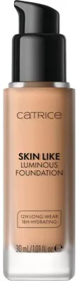 Zdjęcie produktu dla CATRICE Skin Like Luminous Foundation, Buteleczka z pompką, Płynny, Skóra uniwersalna, Nawilżający, Pouczający, Beżowy, 033N