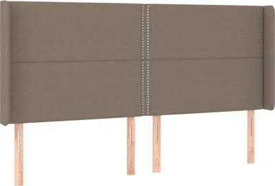 Obrázok produktu pre vidaXL Čelo postele s ušami Taupe 203x16x118/128 cm Látka