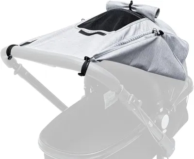 Imagen del producto de Parasol para cochecitos, protección UV 50+, ajustable, impermeable, con ventana de visibilidad