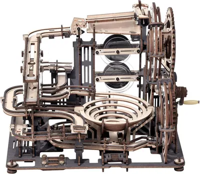Zdjęcie produktu dla Zestaw drewnianych puzzli ROKR Marble Run 3D zabawka 294 elementy