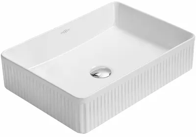 Image de Mexen Grovo lavabo à poser rainuré 50 x 34 cm, blanc - 22305000