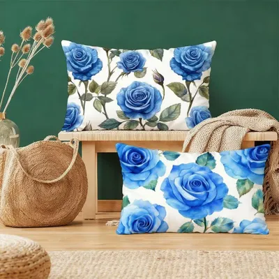Zdjęcie produktu dla Zestaw dwóch poszewek na poduszki z aksamitu, 40 x 80 cm, z dwustronnym wzorem