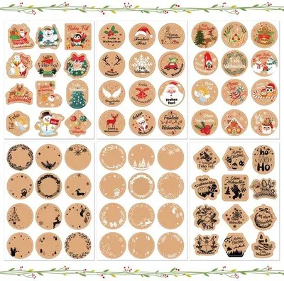 Produktbild von Geschenksticker-Set 216 Stück Selbstklebend Cadeaulinern Hochwertiges Papier 19 x 14,5 cm