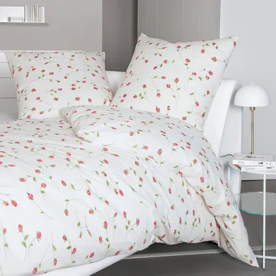 Produktbild von Janine Design Mako-Soft-Seersucker Bettwäsche-Garnitur TANGO 2174 Farbe paradierot 21 Größe 135x200 + 80x80 cm