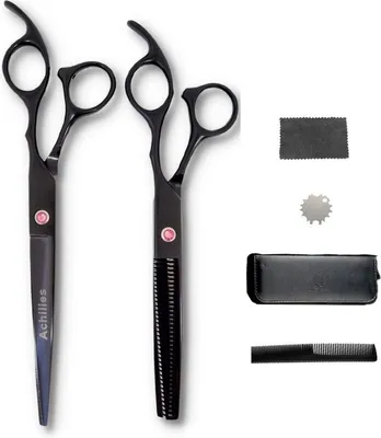 Productafbeelding van Kappersschaar set - Knip- en uitdunschaar - 7 inch
