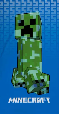 Produktbild von Blaues Strandtuch für Jungen Minecraft