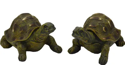 Produktbild von 2 Stück Schildkröten Dekofiguren Tierfiguren Garten