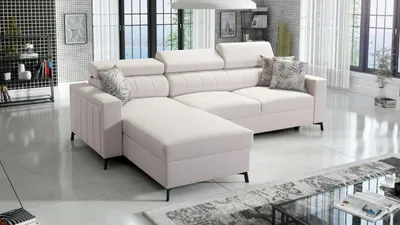 Produktbild von Ecksofa mit Schlaffunktion Latina Bettkasten Ottomane Links