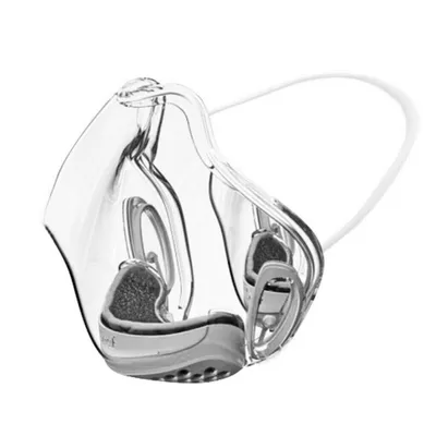 Produktbild von 2x Transparent Mund Nasen Visier Gesichtsmaske Kunststoff Schutzvisier Waschbar