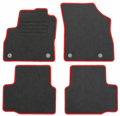 Fußmatten-Set für Opel Astra K, 10/2015-09/2022, 4-teilig, Schwarz