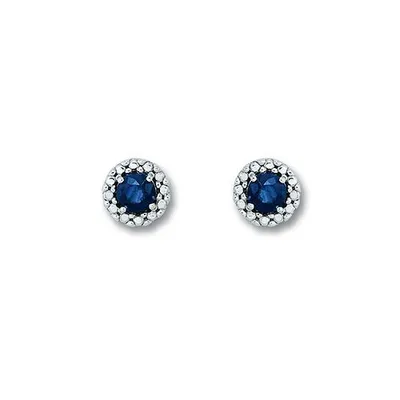 Produktbild von Ohrstecker Safir 333/- Weißgold