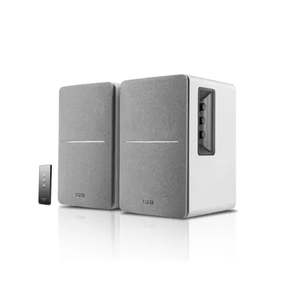 Produktbild von Edifier R1280T Aktive Regal-Lautsprecher 2.0, 42W RMS, Studio Monitor Boxen, 2x AUX, Holzgehäuse,  weiß/silber